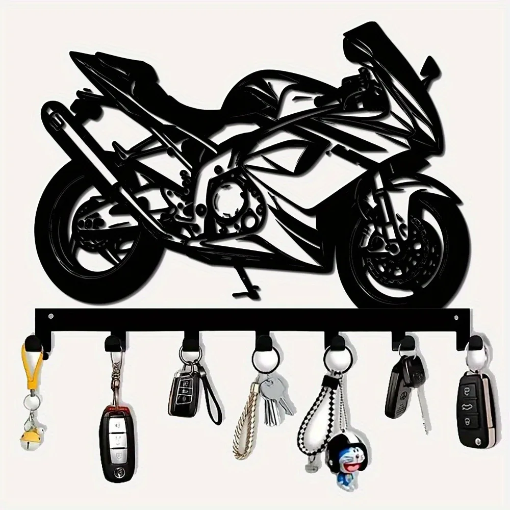 Knight Dream Metall-Wandhaken-Set, 7-teilig, Rostfreier Bad- und Küchenorganizer für Handtücher, Mäntel, Motorradausrüstung, Haushaltsaufbewahrung