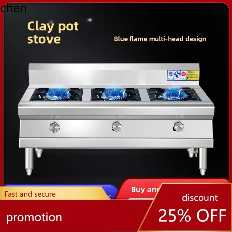 CZ Commercial Stainless Steel Clay Pot Stove for Porridge Cooking 23456 Burners Multi-Burner Stove Clay Pot Stove