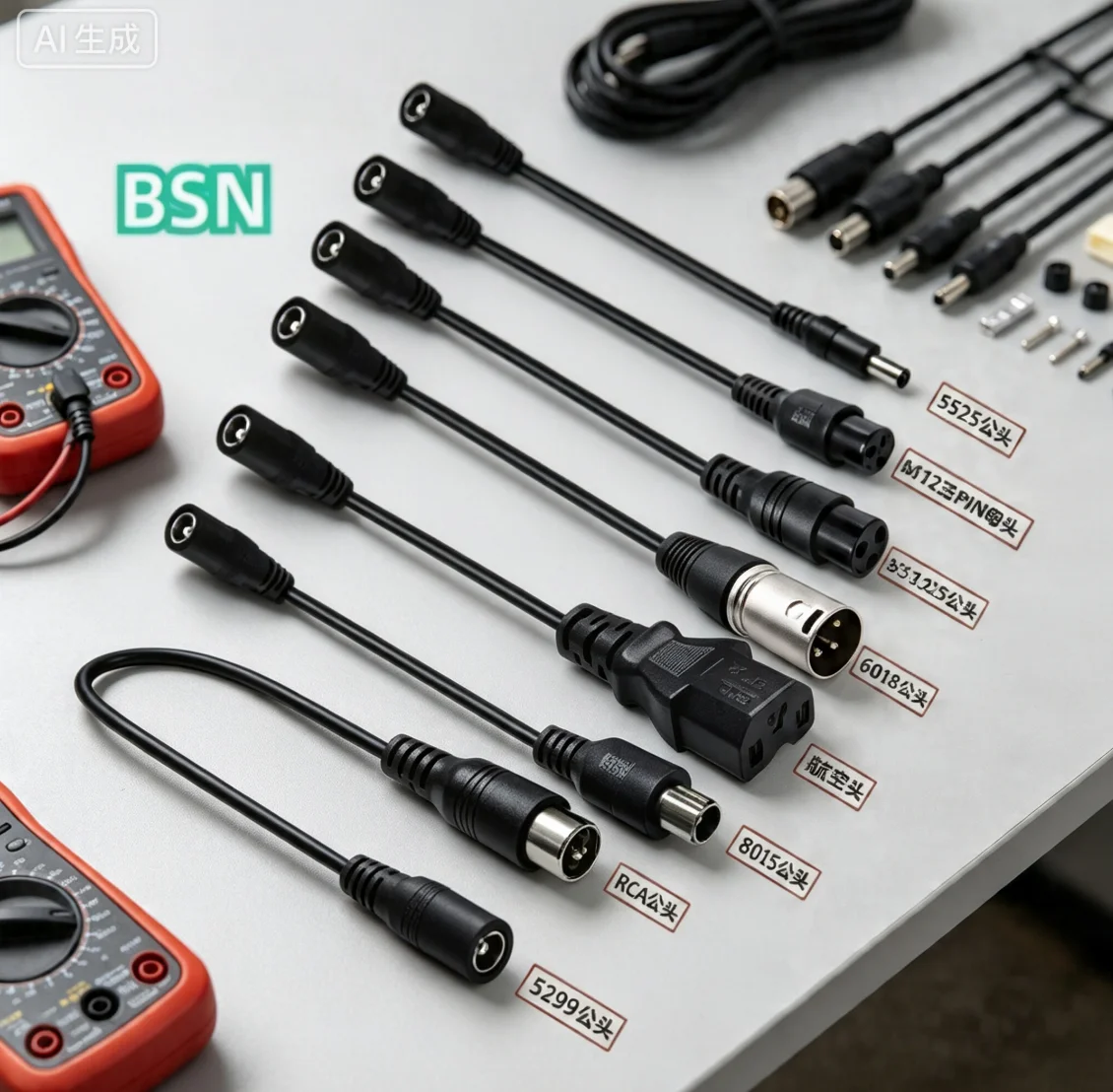 7pcs DC to XLR RCA M12 M16 IEC Adapter Kit for Audio DIY Mod Scooter Charger Plug Connector Set Case Holder
