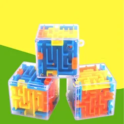 Three Dimensional Labyrinth Cube Puzzle Maze Toy Universal 3D Cube Rolling Ball Game Maze PuzzleToys for Children Educational