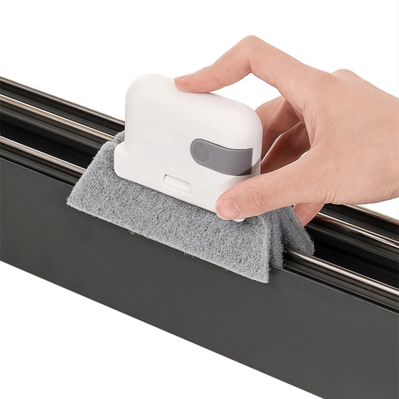 Strumento per la pulizia delle scanalature 2 in 1 panno per la pulizia delle scanalature delle finestre creativo spazzola per la pulizia delle finestre spazzola per la pulizia delle scanalature delle finestre
