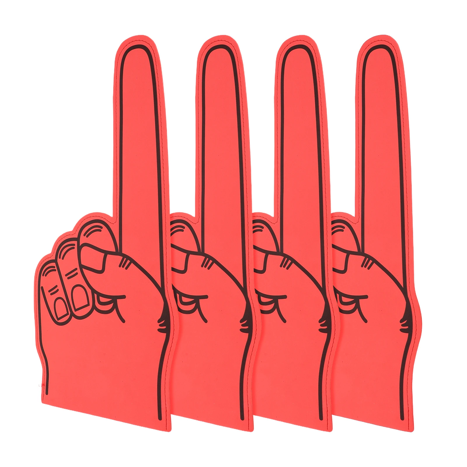 

4 Pcs Cheer Props Baseball Foam Fingers Oversized Team Hand Sports Eva Giant Cheerleading Spirit Football Party Favors