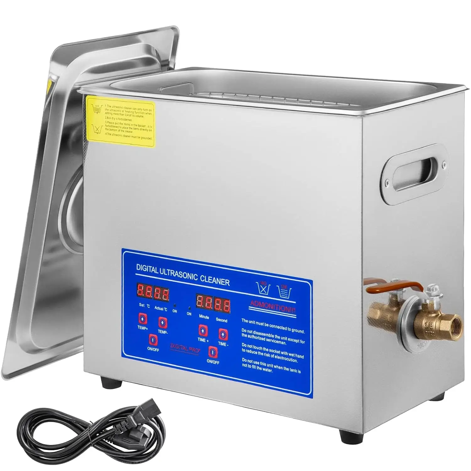 

Commercial Ultrasonic Cleaner 6L Professional Ultrasonic Cleaner 40kHz with Digital Timer&Heater 110V Excellent Cleaning Machine