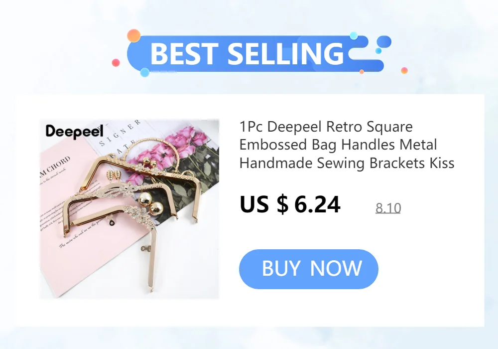 2/5Pcs Deepeel 12.5-18.5cm Glossy L-shaped Head Kiss Clasp Metal Purse Frame Handle DIY Handbag Coin Bags Hardware Accessories