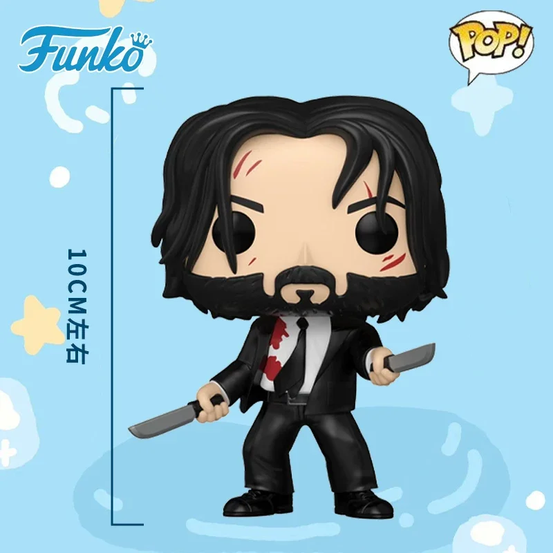 Funko POP Oryginalna Figurka Anime John Wick 1763 Figurka Akcji Zabawki dla Chłopców Dziewcząt Prezent Kolekcjonerski Model Ozdoby