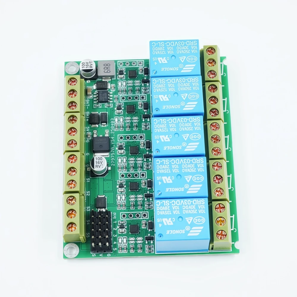 

5-Channel RC PWM Relay Switch 2S-14S Lipo Battery Input Compatible Multi-Channel for Trawler, Baiting, and Fishing Net Boats