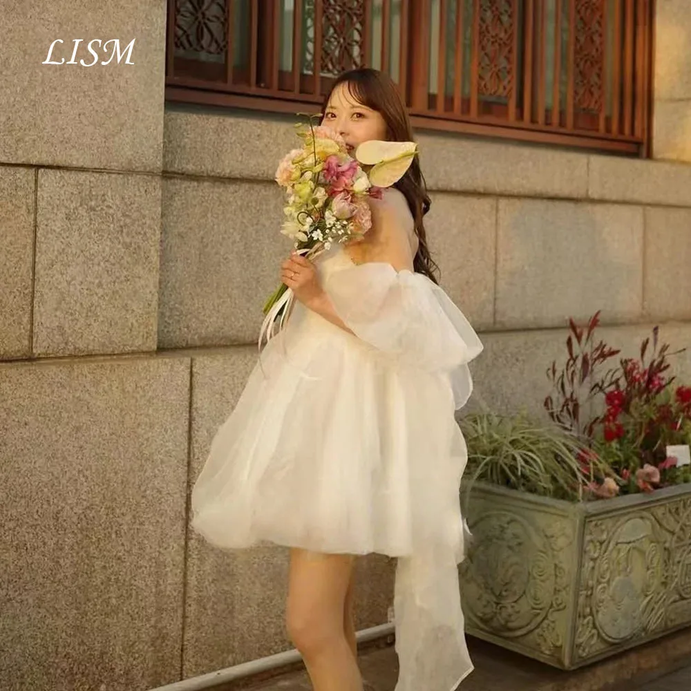 lism-bow-evening-dresses-korea-photo-shoot-off-the-shoulder-short-princess-prom-gowns-customized-웨딩드레스-cocktail-gowns