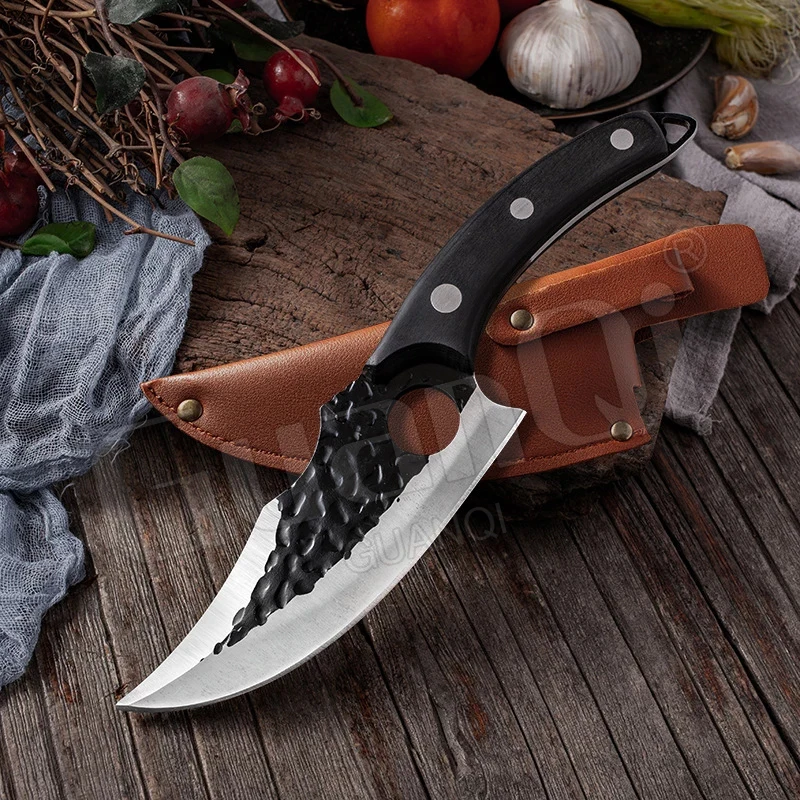 Stainless Steel Boning Knife Fishing Knife Meat Cleaver Butcher Knife Handmade Forged Kitchen Knife