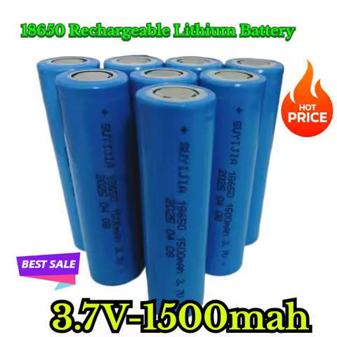 18650 Battery 3.7V 1500mah Rechargeable Lithium Battery Li-lon Li-po Battery for Headlamp Mini Fan Laser Pointer Flashlight