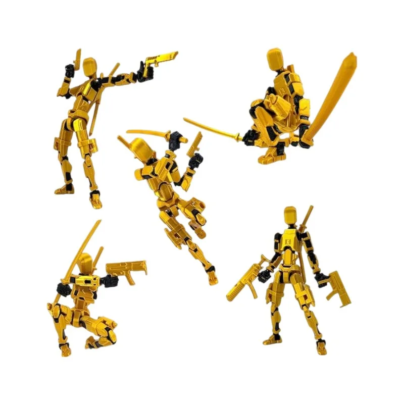 

Hot Titan 13 3D Printed Multi-Jointed Shapeshift Robot Gatling Gun Dummy Desktop Ornament Toy Gift for Collectors Kids Adults