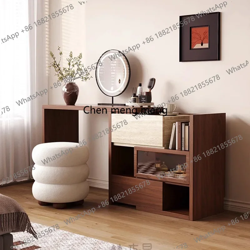 Wood Garden Vanity Table Bedroom Drawers Storage Cabinet Dressing Table Mirror Makeup Desk Chair