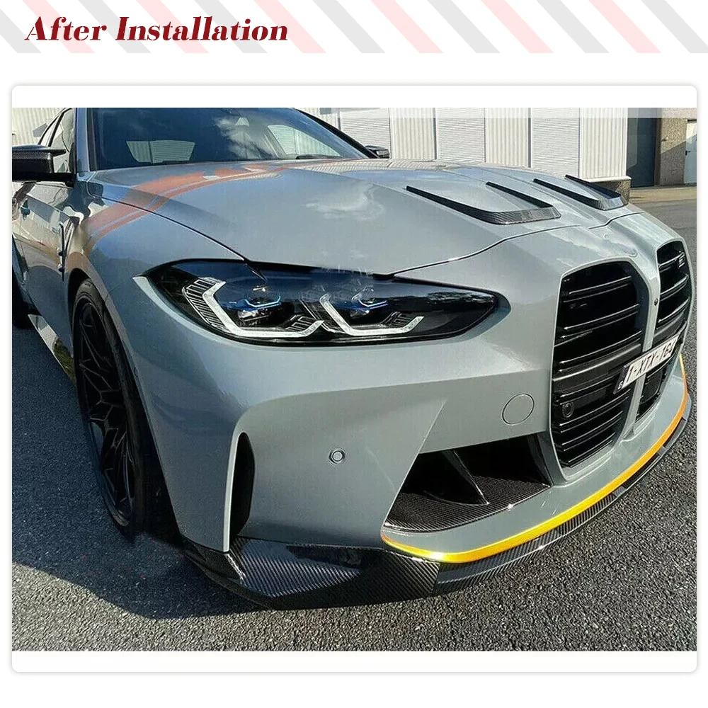 Dry Carbon Car Front Engine Air Vent Covers Trims For BMW G80 M3 G82 G83 M4 2021 2022 Car Engine Air Intake Fender Vents Trims