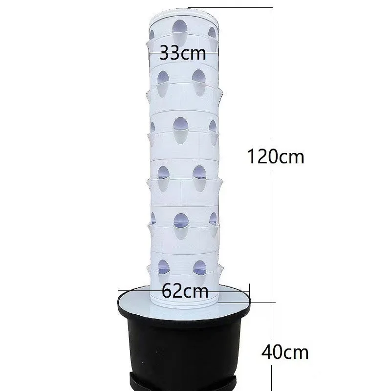 Imagem -06 - Sistema Hidropônico Vertical Garden Tower Estufa Hidroponia Crescer Kit tipo Redondo Torre de Sistemas Aeroponicos Venda Quente