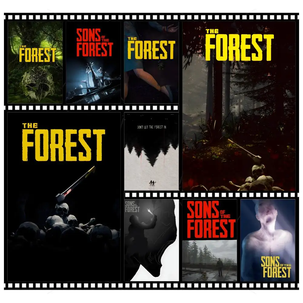 Game Survival T-The Forest Poster Wall Art Poster HD Waterproof PP Print Bedroom Living Room Office Decor Gift