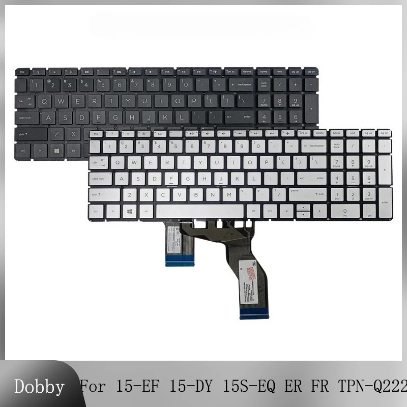 New Keyboard For HP 15-EF 15-DY 15S-EQ 15S-ER 15S-FR TPN-Q222 TPN-Q230 L63578-001 Laptops Keyboard Accessories NO Backlight