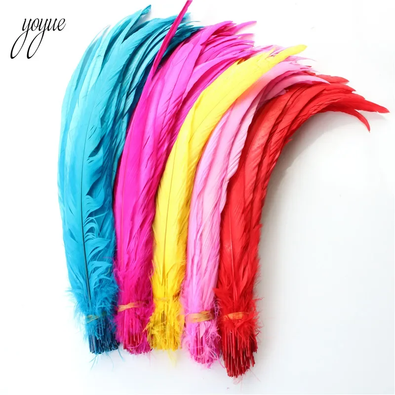 Wholesale 35-40CM Natural Rooster Coque Tail Feathers Cheap Feather For Crafts Christma Diy Pheasant Feather Decoration