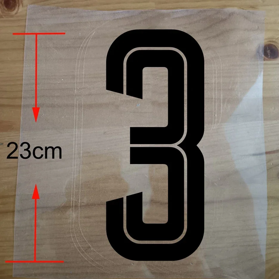 High 23cm thermal Transfer Football Athlete Number, Hot Transfer Sticker Personalized Number customization Iron on Patch Letter