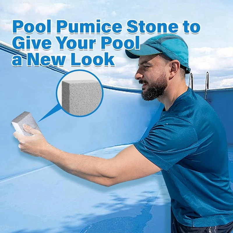 12 PCS Pools Pumice Stone,Pumice Stone For Pool Cleaning, Calcium Remover For Pool Tile,Pool Cleaner To Remove Rust