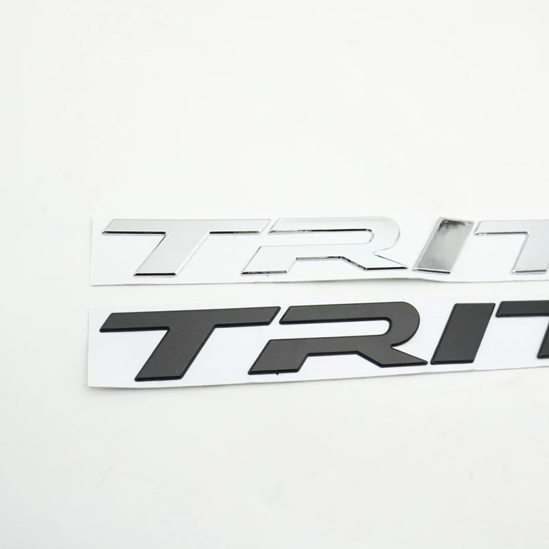 Front Grill Triton Letter Logo Emblem Decoration Sticker Decal Nameplate For L200 Triton 4x2 4x4 2015-2019