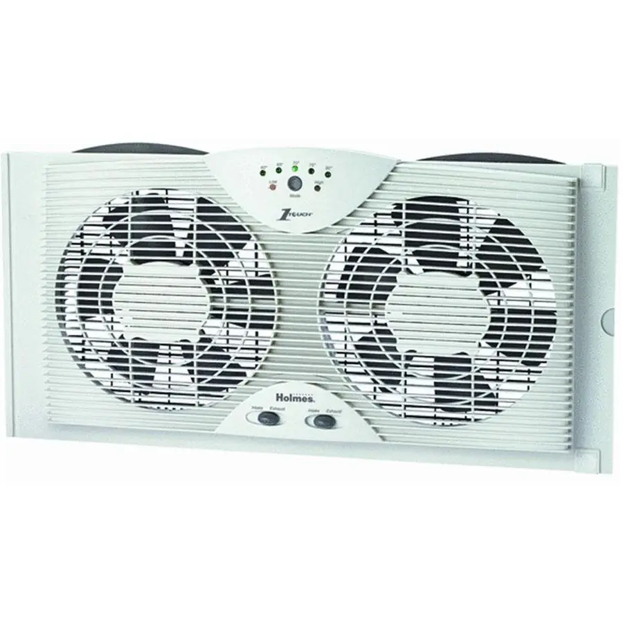 

Dual 8 Blade Twin Window Fan with LED One Touch Thermostat Control