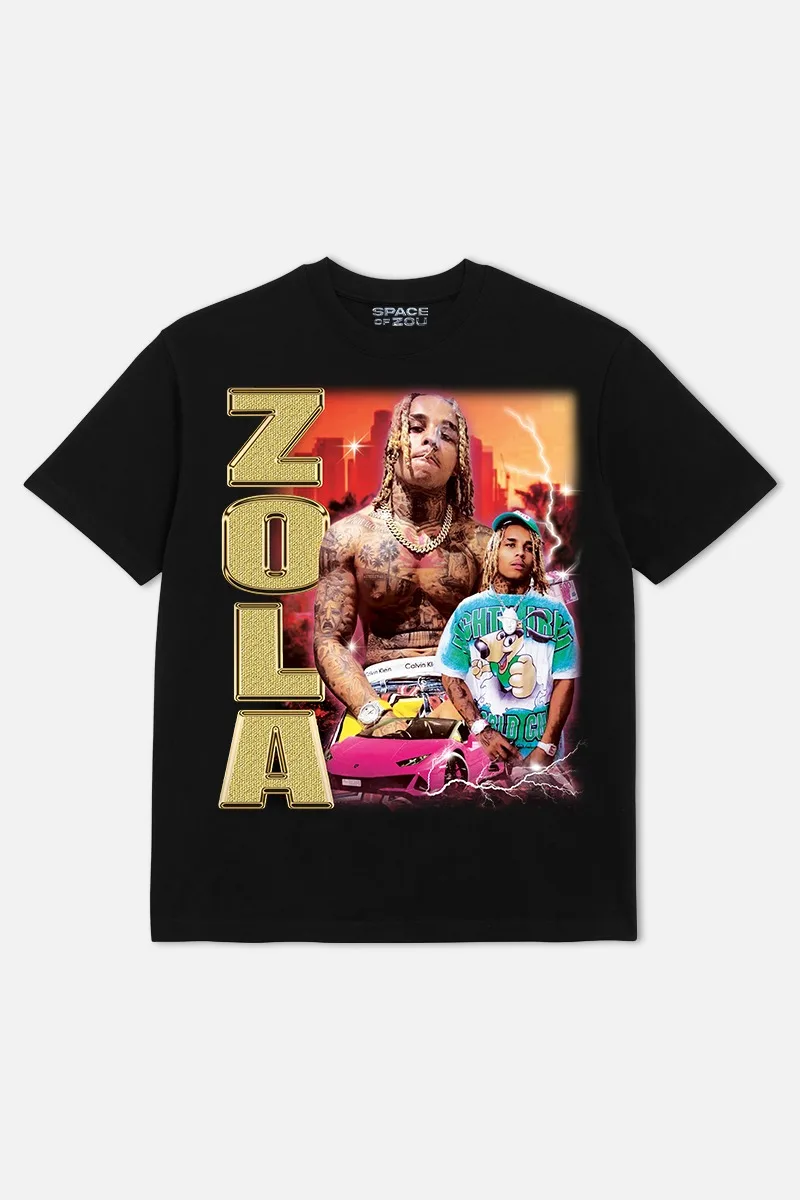 

25 Summer France Rapper ZOLA T-shirts Oversized Y2k Men Fashion Heavy Cotton Short Sleeve T Shirt Male Top Street Hip Hop Tees