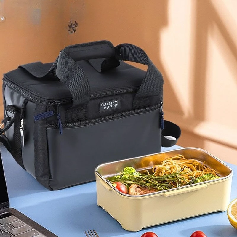 

Large Capacity Lunch Bag - Portable Cooler with Shoulder Strap, Leak-Proof & Water-Resistant for Camping and Family Outings