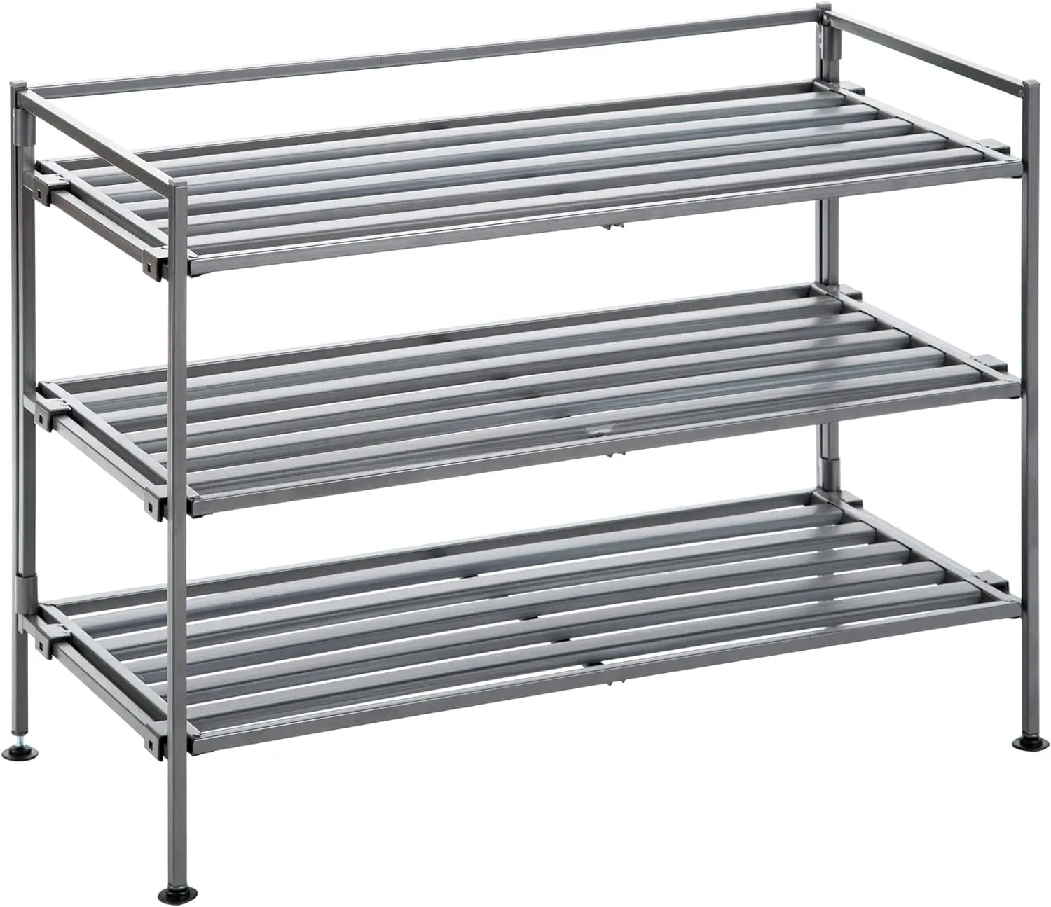 

Sturdy Freestanding Storage Shelf for Bedroom, Closet, Entryway, Dorm Room Organizer Stackable Durable Metal