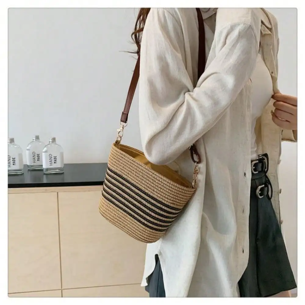 

Summer Beach Straw Woven Tote Bag Niche Soft Crossbody Shoulder Bag Casual Holiday Vacation Handbag