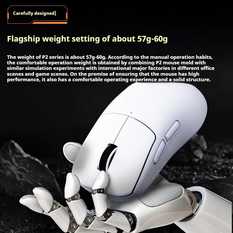 Metaphyuni P2 souris de jeu 3395 sans fil Bluetooth 2.4g 3ème Mode connexion léger balayage bureau 4k souris garçon cadeau