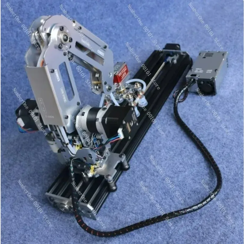 4 Axis Stepper Motor Robotic Arm Kit, DIY Industrial Robot Model with Gripper for Automation Programming Education