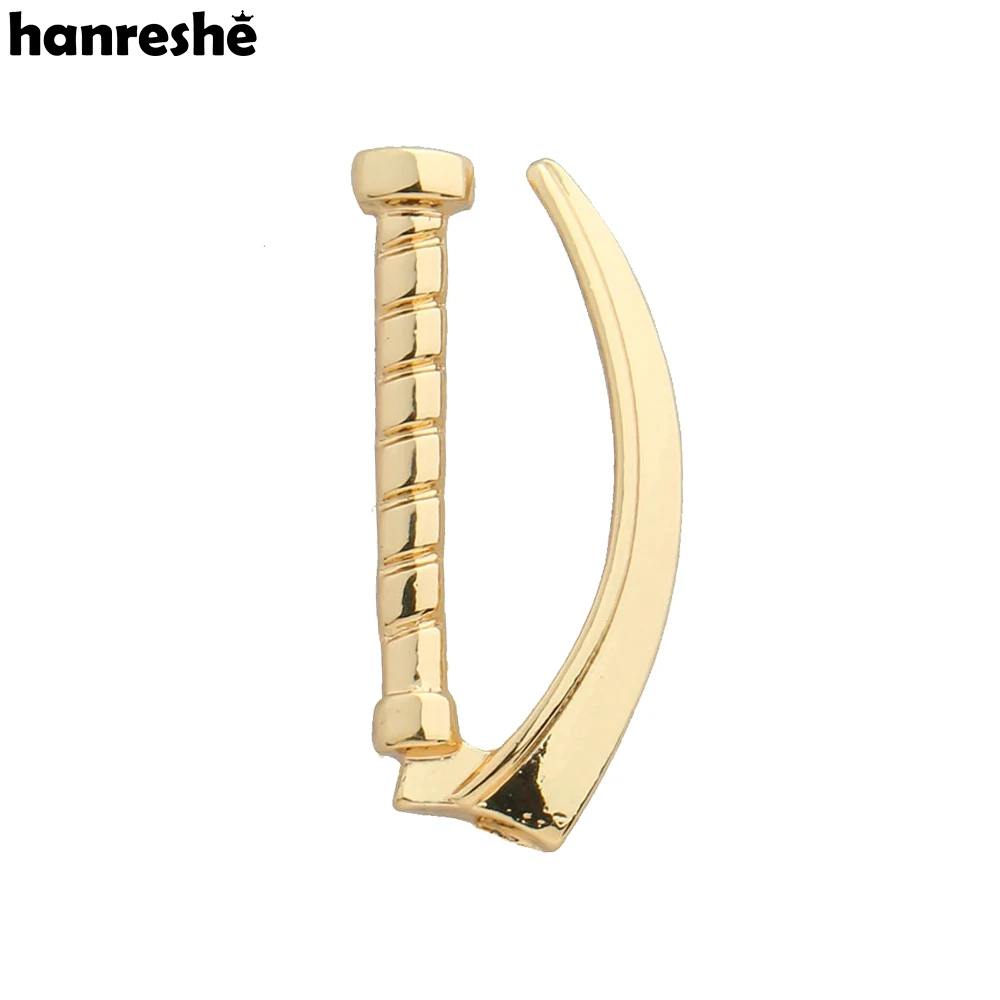 Hanreshe Medical Laryngoscope Brooch Silver Plated Medicine Jewelry for Doctor Nurse Backpack Lapel Science Biology Badge