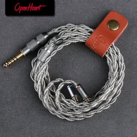 OPENHEART Cable de equilibrio plateado de cobre sin oxígeno de alta pureza de 4 núcleos 3,5/2,5/4,4mm MMCX/0,78 Cable de auriculares IEM de 2 pines
