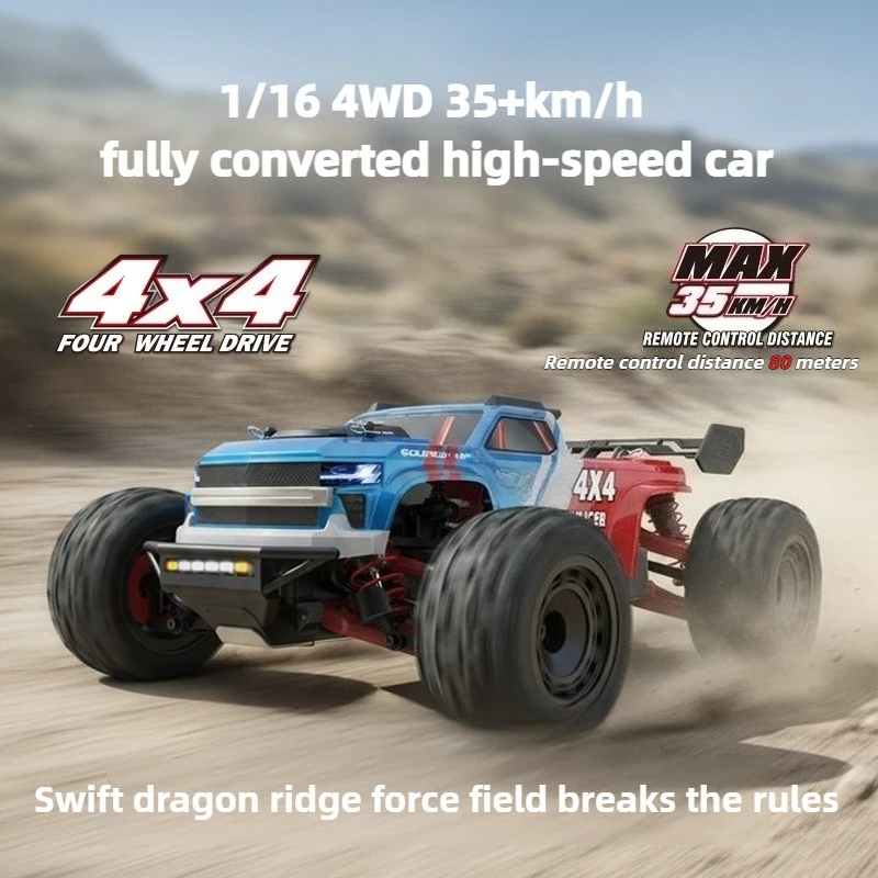 

1/16 High Speed ​​RC Car 4WD 2.4G Radio Control Hydraulic Climbing Car 35+KM/H with Lighting System Remote Control Car Boy Toy
