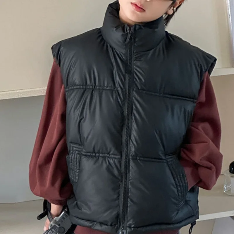 

Boys Girls Down Vest New Autumn Winter Kids Thicken Waistcoat Children Outerwear Stand Collar Sleeveless Jacket Coats 3-12 Years