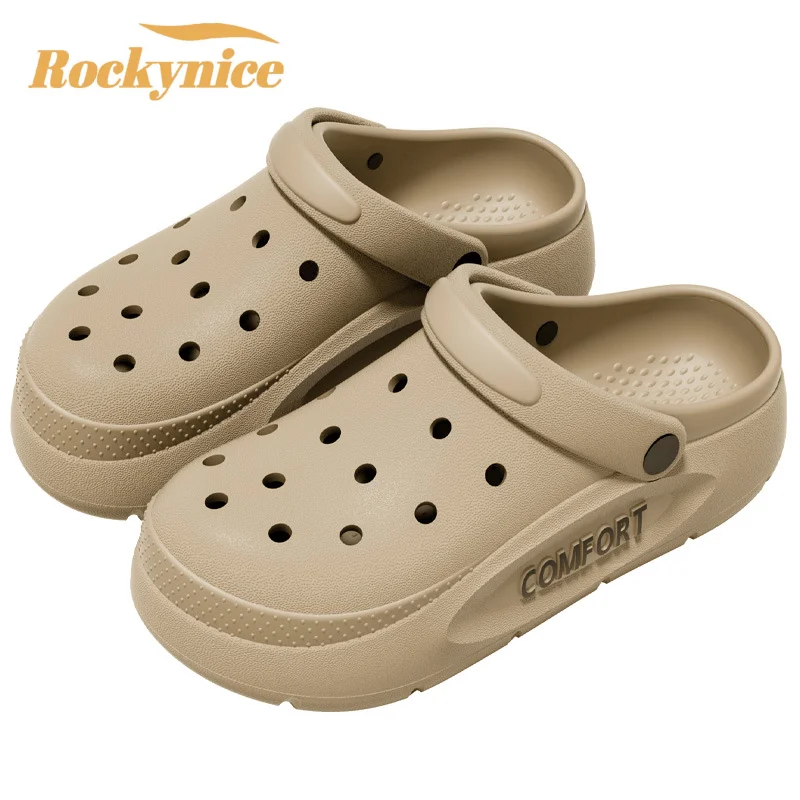 Sommer-Clogs Damen-Sandalen Lässige EVA-Leichtgewicht-Outdoor-Damenschuhe Rutschfeste Dicksohlen-Strandsandalen Lässige Garten-Pantoffeln