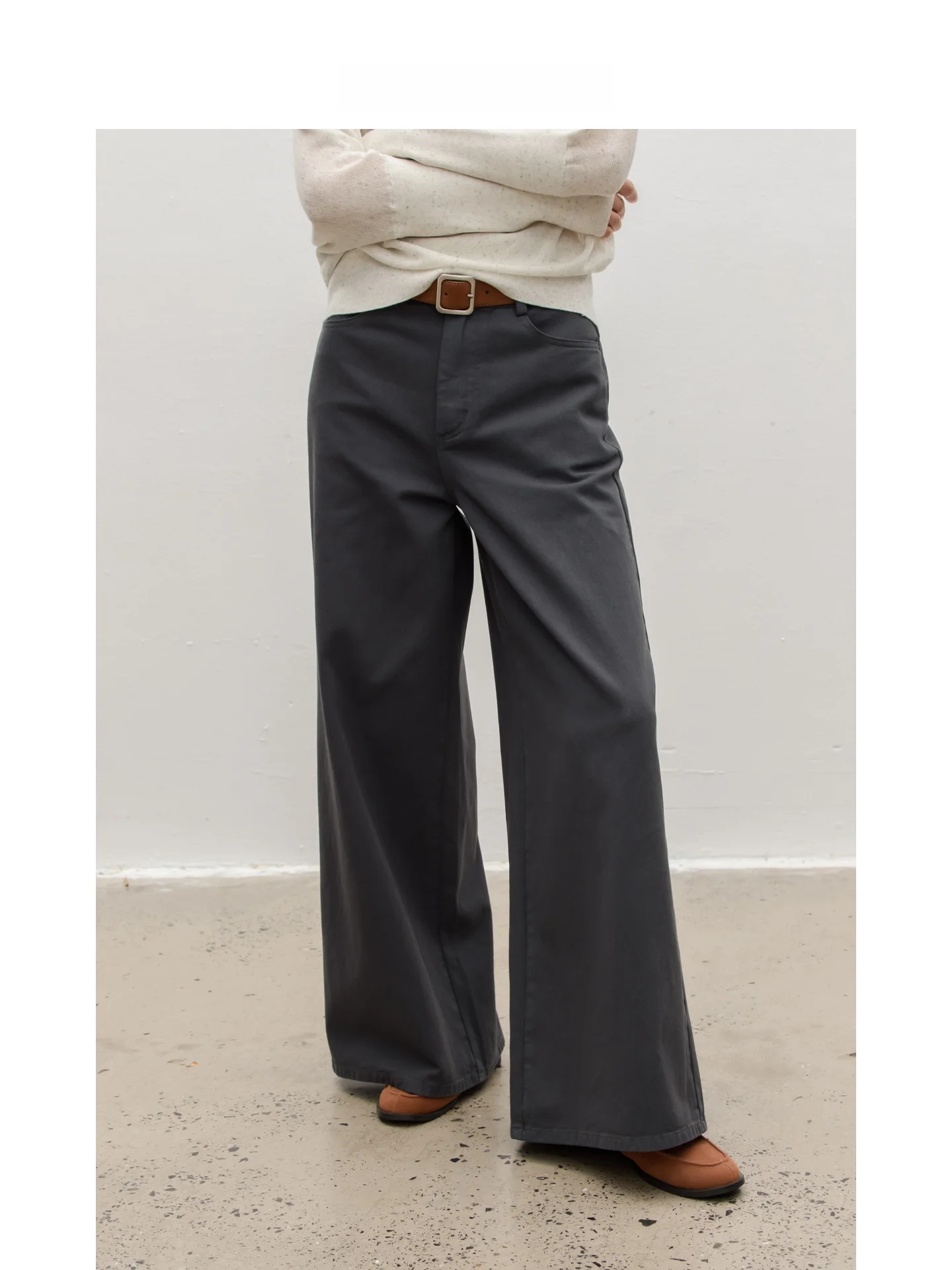 

Джинсы женские с высокой талией, широкими штанинами, из чистого хлопка, в стиле ретро, с эффектом похудения, свободного кроя, без стрейча