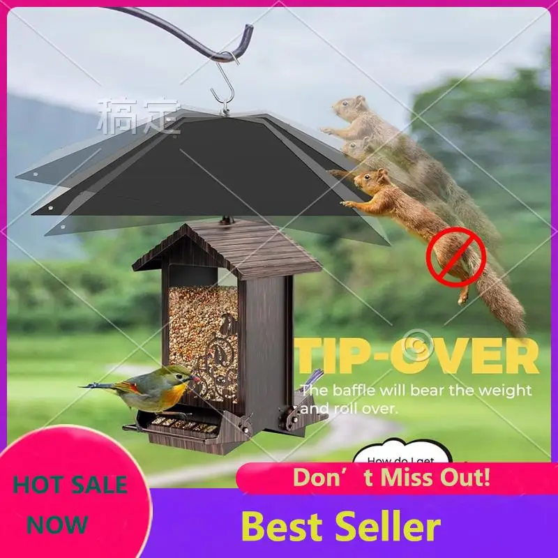 

ABNL Metal Squirrel Baffle Hanging Squirrel Proof Baffle For Bird Feeder Weather-Resistant Squirrel Guard For Outdoor Hanging
