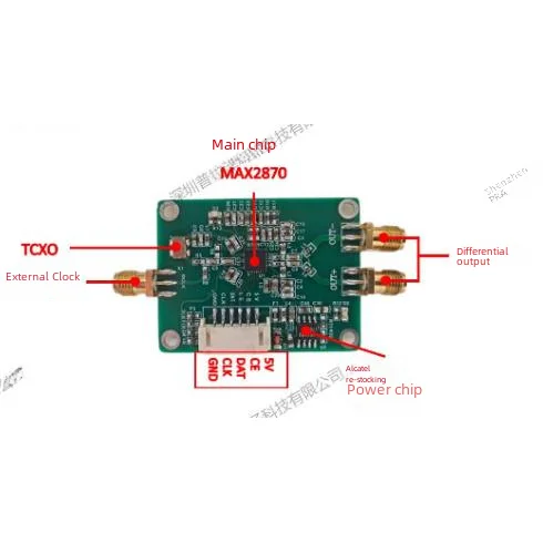 High Precision Low Noise Pll Locking Oscilloscope Max2870 Module Rf Signal Source 23.5-6000m 0.5ppm Integrated Circuits