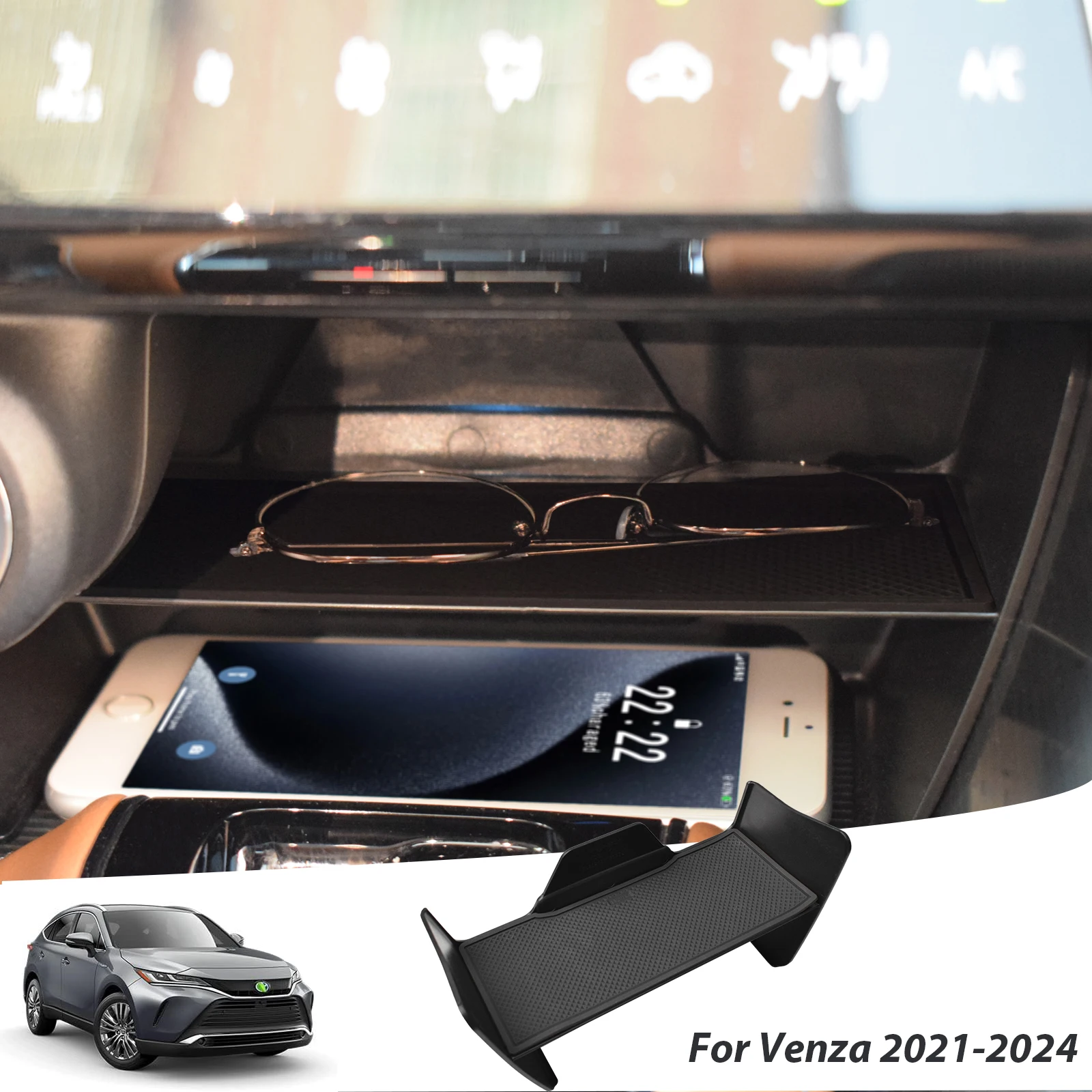 Center Console Divider Tray For 2023 2024 Toyota Venza 2021-2024 Armrest Storage Car Box Center Divider Organizer Accessories