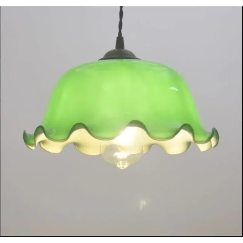 

Vintage Glass Chandelier Restaurant Living Room Bedroom Art Deco Ceiling Lighting Stained Glass Pantand Lamp