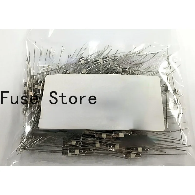 

10PCS 3.6*10 Ceramic Fuse Tube Double Cap With Lead Pin T1A T1.5A T2A 250V Slow Blowing