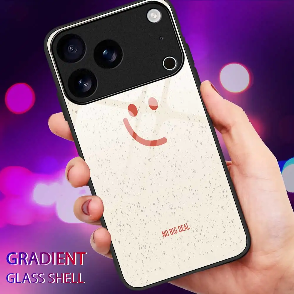 아이폰 17 Pro Max, 17 Air, 16, 15, 14 Pro Max Plus, 13, 12, 11 Pro Max, 16e, XS Max, XR, X, 7, 8용 페이스 폰 케이스 강화유리 커버