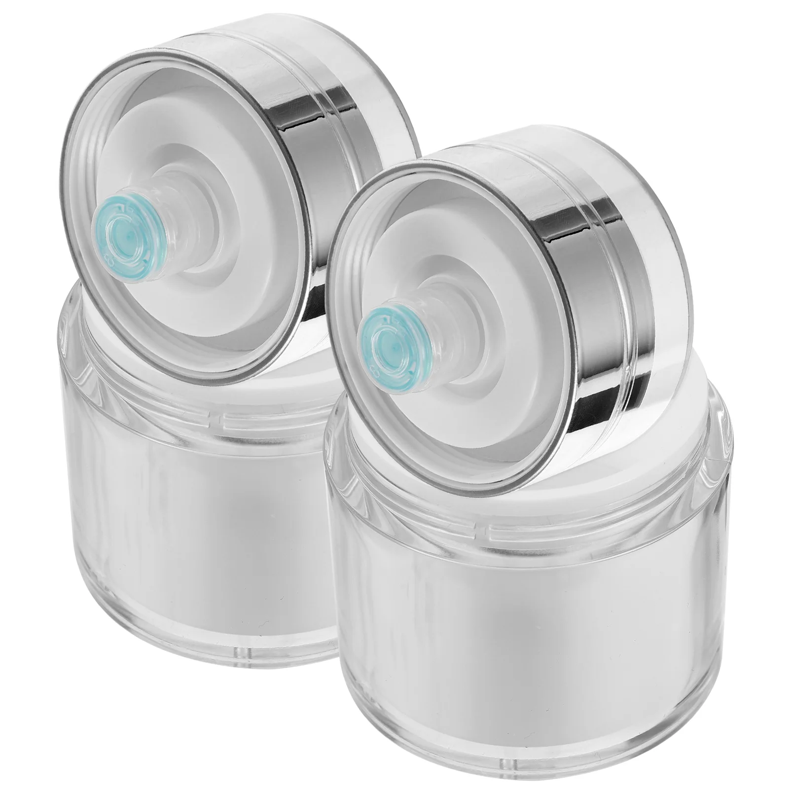 

2pcs Airless Lotion Bottle Cream Sub Bottles Plastic Travel Containers Empty Refillable Storage Cosmetics Toiletry Portable
