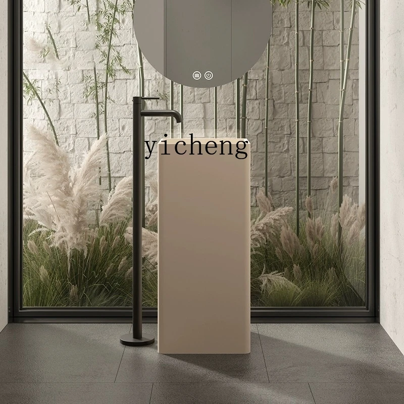 Zz الحجر الاصطناعي فندق B & B حوض غسيل منزلي حوض غسيل عمود أرضي متكامل