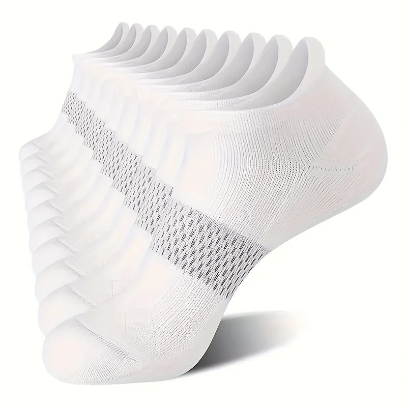5/10 Paar Damen-Kompressions-Knöchelsocken mit Fußgewölbestütze, feuchtigkeitsabsorbierend, atmungsaktives Gewebe, ganzjährig, Fitness, niedrig geschnittene Sportsocken – Detail 10