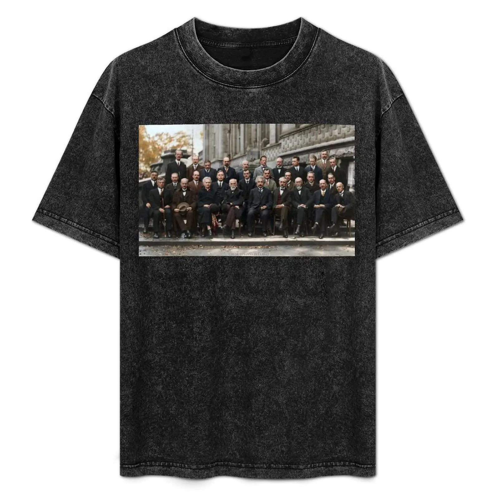 

Solvay conference 1927 poster - without names T-Shirt anime t shirts funny shirt cotton plus size tops funny t shirts men