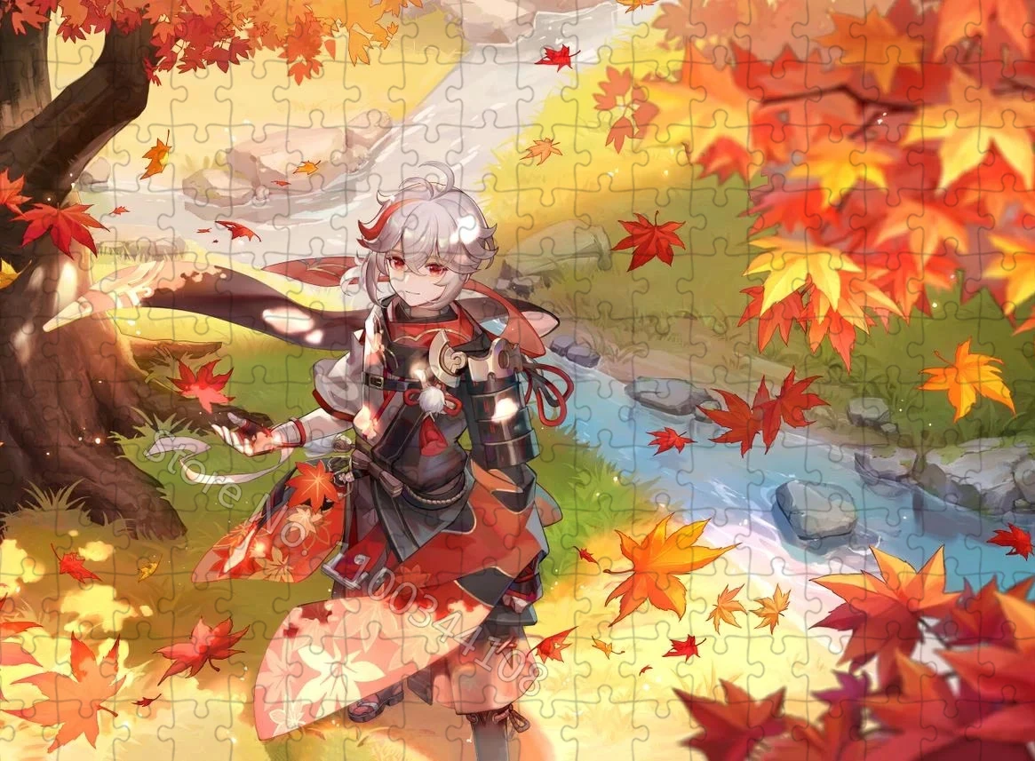 Genshin impacto quebra-cabeça 300/500/1000 peças anime jogo personagem quebra-cabeças para adultos alívio do estresse brinquedos coleção artesanal