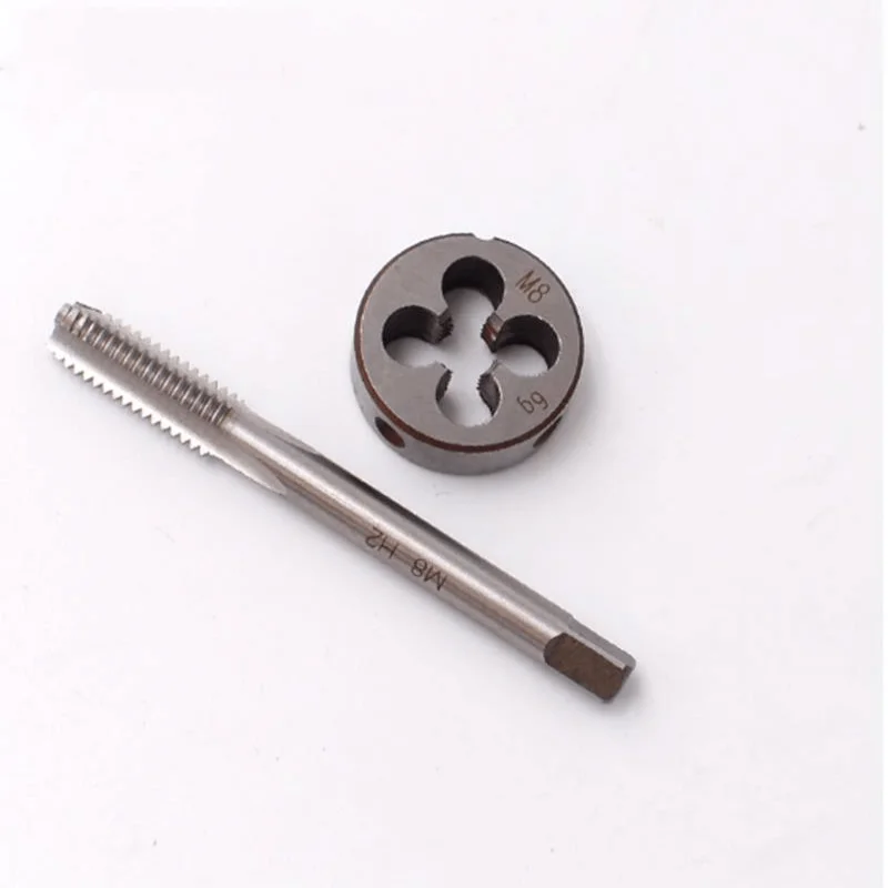 1Set HSS metric hand tap Round die M14x2 fine thread tap Round die M14x0.5 M14x0.75 M14x1 M14x1.5 M14x1.75