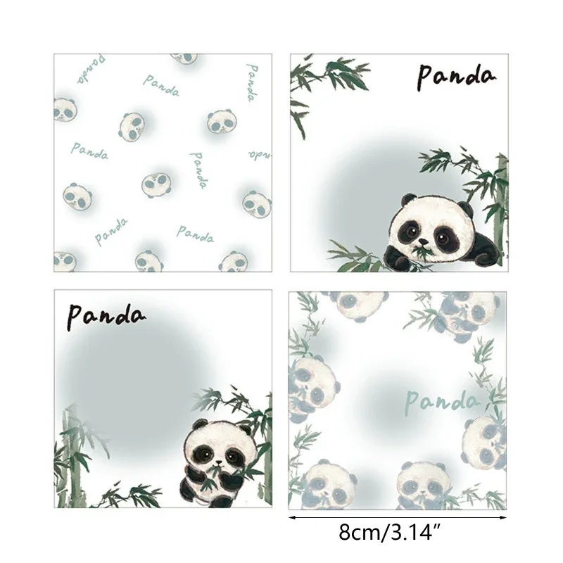 Panda Posted It Sticky Notes Adhesive Memo Notepad Ink-proof for Students