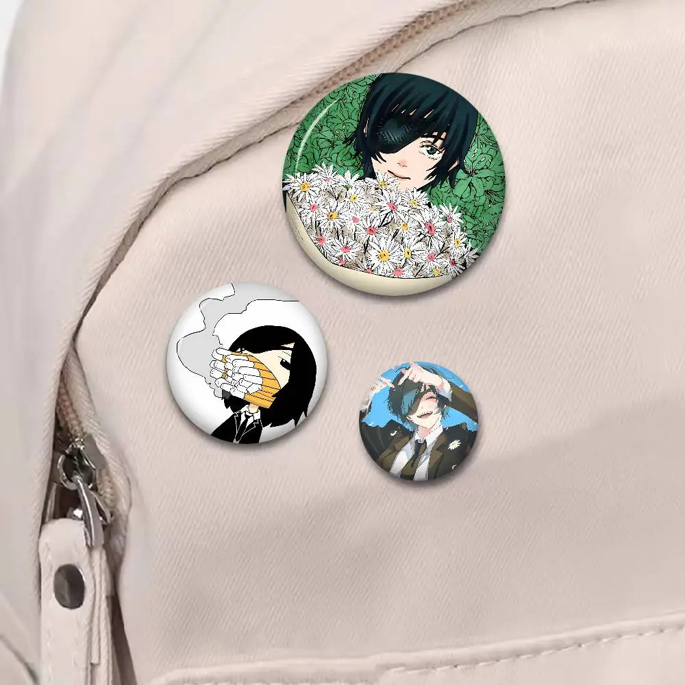 Chainsaw Man Himeno Soft Button Pin Bright Printed Icon Gift For Friends Badge Collar Brooch Lapel